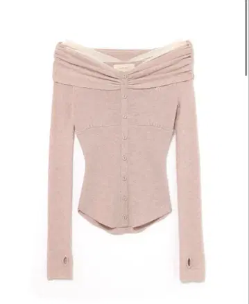 andmary Shannon 튤 니트 탑스 핑크