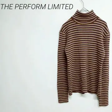 THE PERFORM LIMITED 스트라이프 터틀넥 스웨터