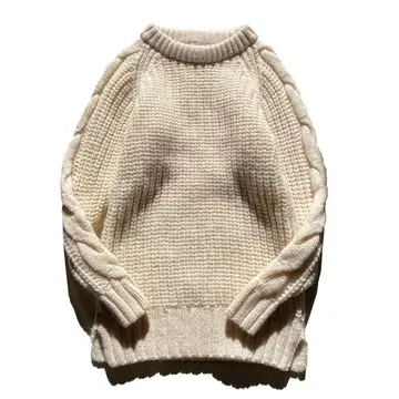 [ UK제 ] James Charlotte 케이블 짜임 울 리브 니트