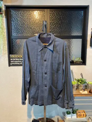 빔즈 스트라이프 커버올 네이비 L 사이즈