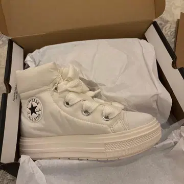 한국 레어 컨버스 올스타 화이트 통굽 하이컷 24 부츠 방수