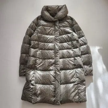 새상품급 유니클로 울트라 라이트 다운 숄카라 트위드 패턴