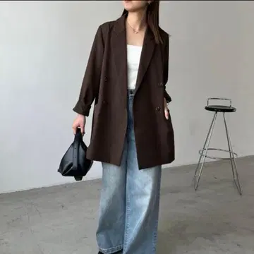 인기 완판 색상 카프리슈 레마쥬 브라운 테일러드 자켓 선착순