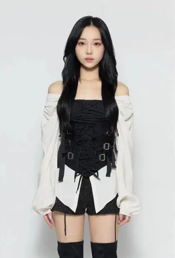 S burlesque corset blouse