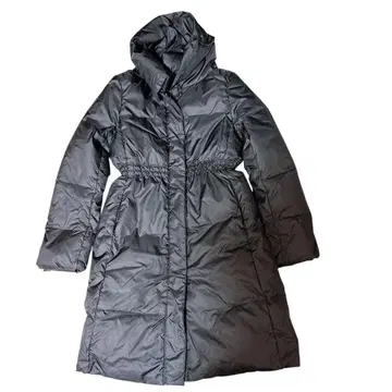 PECA 페카 롱 다운 코트 11 블랙 A라인 여배우 옷깃