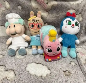 호빵맨 캐릭터 봉제 인형 4체 세트