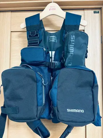 플로팅 베스트 시마노 VF-025U 서프 베스트 네이비 파우치 포함
