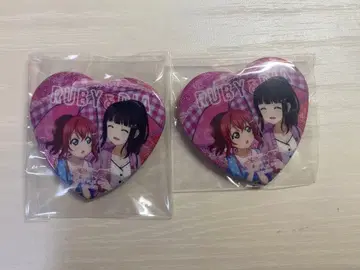 러브 라이브 선샤인 쿠로사와 루비 쿠로사와 다이아 페어 캔뱃지