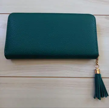 [ 미사용 새상품 ] 인조 가죽 장지갑 태슬 포함