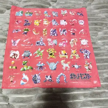 포켓몬스터 손수건 레트로 당시물 빨간색 반다이
