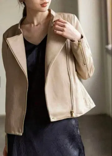 noble 소프트 램 가죽 라이더 블루종 38