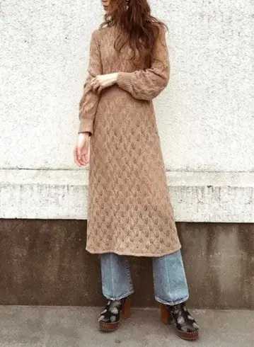 GEOMETRIC PATTERN 니트 원피스 moussy