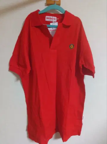 MIKI HOUSE 빨간색 피케 셔츠 M 사이즈