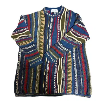 기하학 패턴 긴팔 니트 안티카