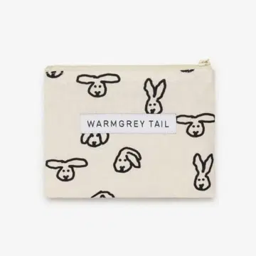 WARMGREY TAIL Bunny 플랫 파우치 Ivory