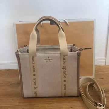 케이트 스페이드 베이지 토트백