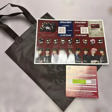 Snow Man 앨범 혜택 스티커 토트백