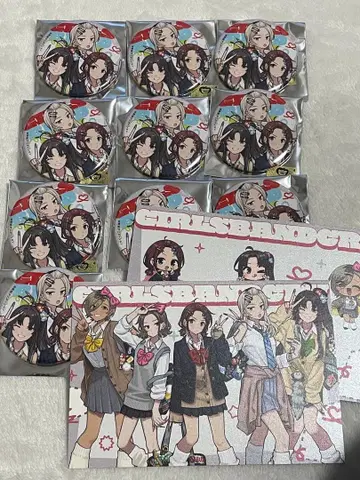 걸즈밴드 클라이 캔뱃지 엽서 헤이세이 갸루 신카와사키(가칭)