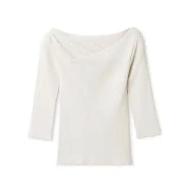 드레이프 데콜테 리브 니트 FRAY I.D