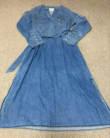 Wrangler 블루 셔츠 원피스 M