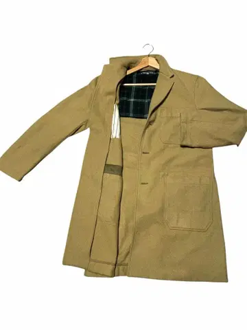 BEAMS TUBE 베이지 체스터 코트 L