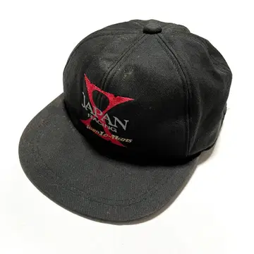 레어 X JAPAN RACING 자수 로고 캡 블랙