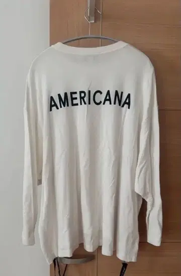 Americana 사이드 지퍼 풀오버 긴팔 화이트