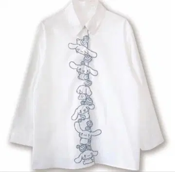 시나모롤 자수 긴팔 셔츠 산리오 아베일