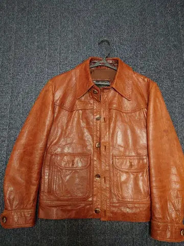 [ 70년대 ] saint arnava 천연 가죽 트래커형 자켓