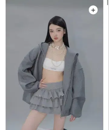 키라키라 집업 (그레이) 셋업/S 사이즈