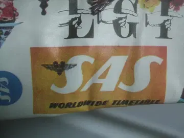 스칸디나비아 항공 프린트 비닐 백 여행지명 프린트