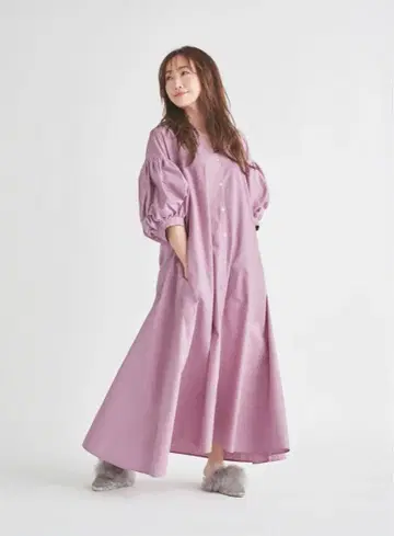 [ snidel home 카미사키 모델 ] 핑크 원피스 룸웨어