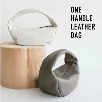 천연 가죽 원 핸들 랩 백 ineedmoreshoes BLACK