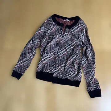 45R umi908 체크 무늬 긴팔 스웨터 S 사이즈