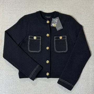 아뉴앙스 노카라 자켓 s 블랙 미사용품