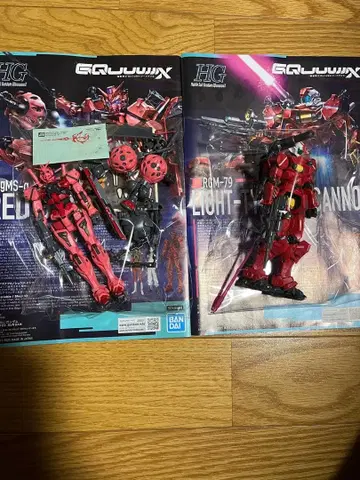 조립 완료 HG 1/144 경 캐논 빨간 건담