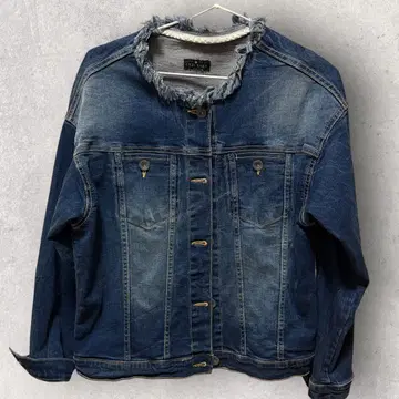 INDIMARK 데님 노카라 자켓