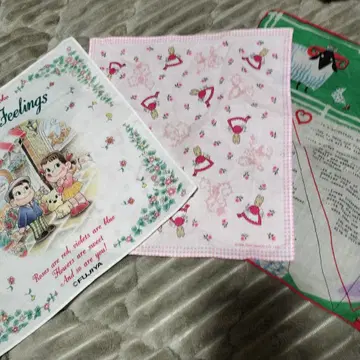 산리오 마론 크림 후지야 페코짱 포코짱 손수건 쇼와 레트로