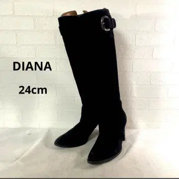 스웨이드 블랙 롱 부츠 버클 포함