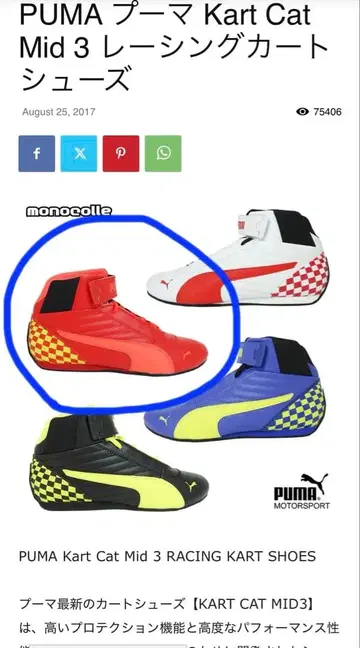 단종품 [ 새상품급 ] PUMA 푸마 KART CAT 레이싱 신발 42