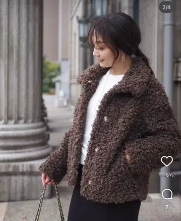 택 포함 새상품 Futier land 푸들 퍼 자켓