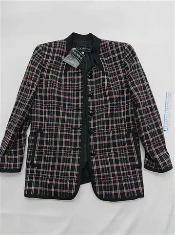 조르네 트위드 체크 자켓 9호 블랙 계열 일본제