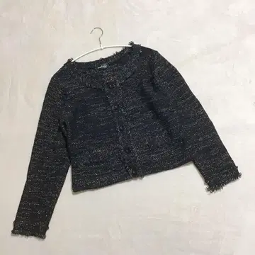 크랙 스텝 가디건 자켓 블랙 골드 [2M] 긴팔