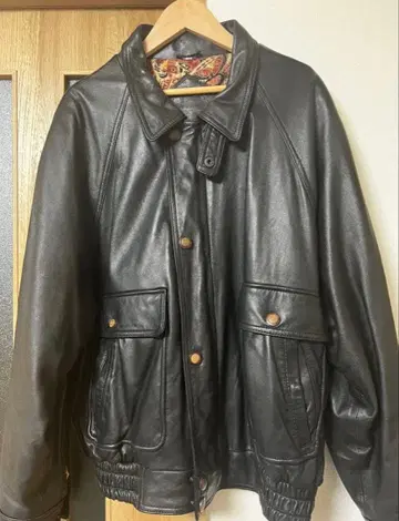 80s 90s 가죽 플라이트 자켓