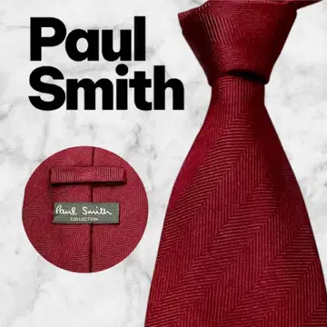 폴스미스 넥타이 보르도 스트라이프 솔리드