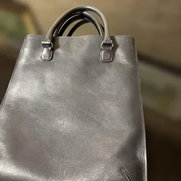 런던 해롯 그레이 가죽 핸드백