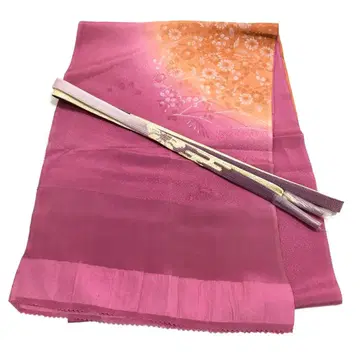 a878 순수 실크 오비 장식 천 허리띠 세트 기모노