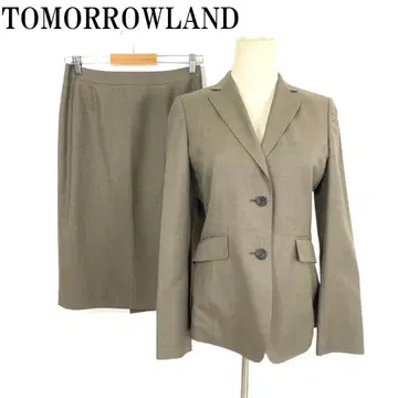 LA8496 투모로우랜드 스커트 정장 세트 울 베이지 38