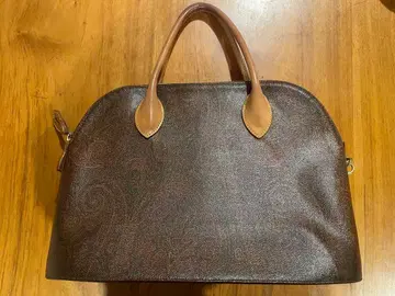 새상품급 에트로 핸드백 페이즐리 돔형 PVC 페가수스 브라운