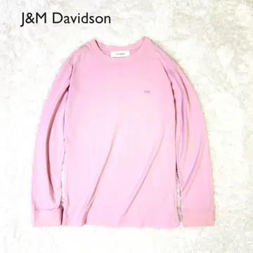 ki76 J&M Davidson 크루넥 티셔츠 로고 자수 롱T